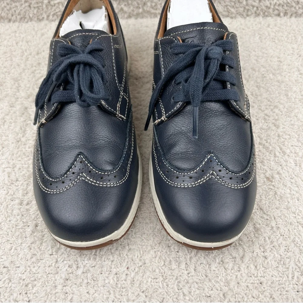 Florsheim Boys 3.5M Navy Milled White Sole‎ Great Lakes Wingtip Oxford Uniform